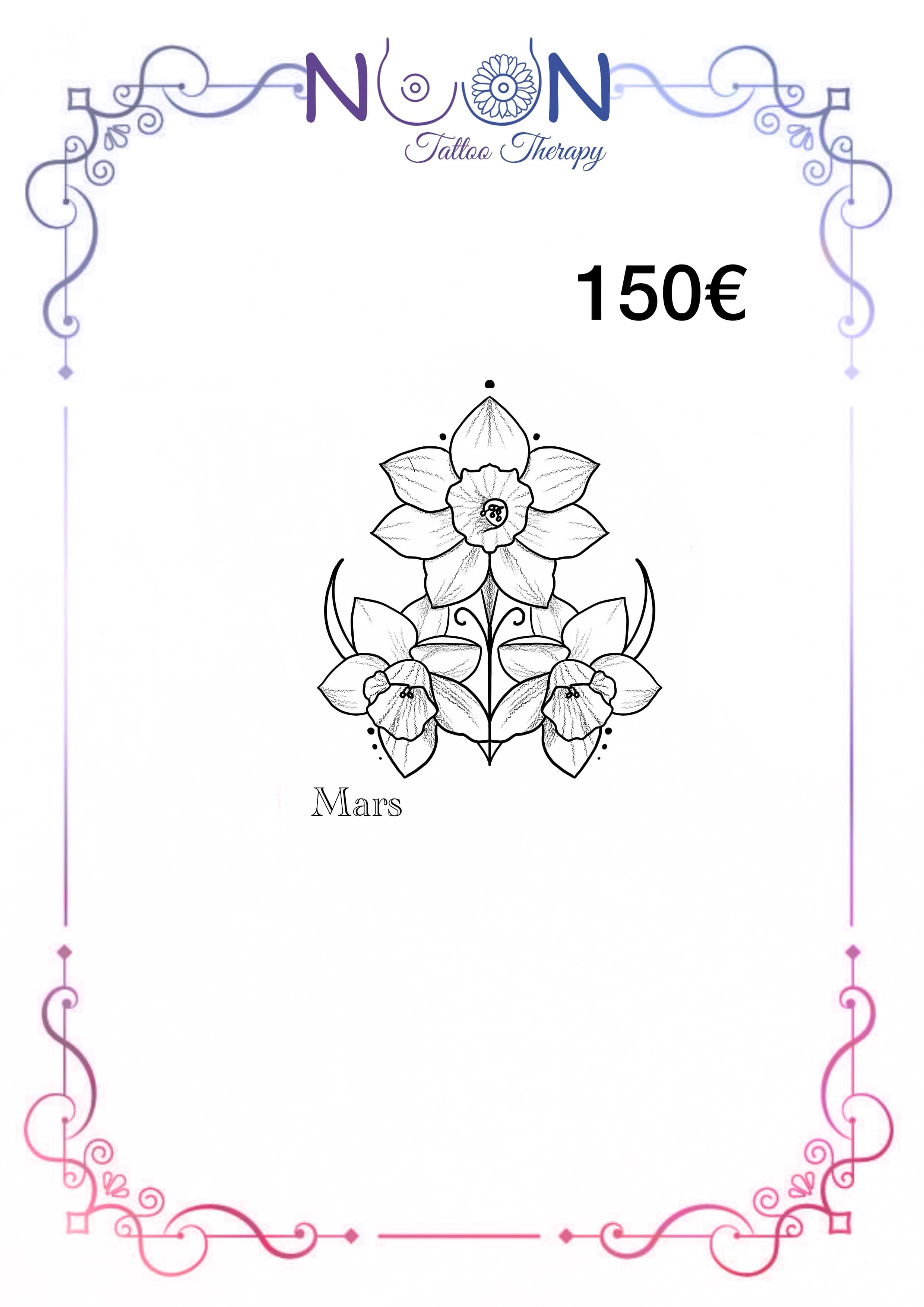 Mars floral par Noon Tattoo Therapy