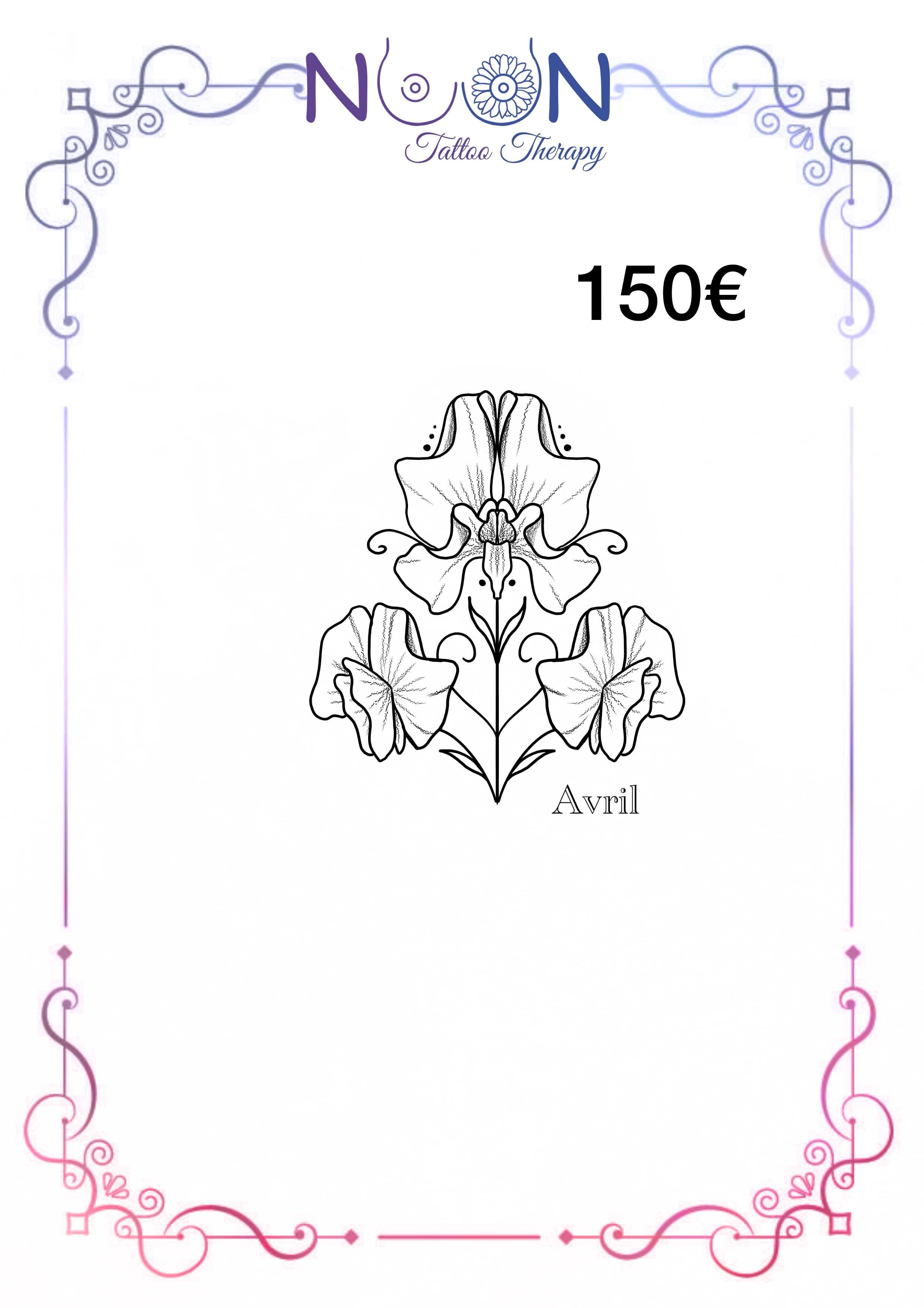 Avril floral par Noon Tattoo Therapy