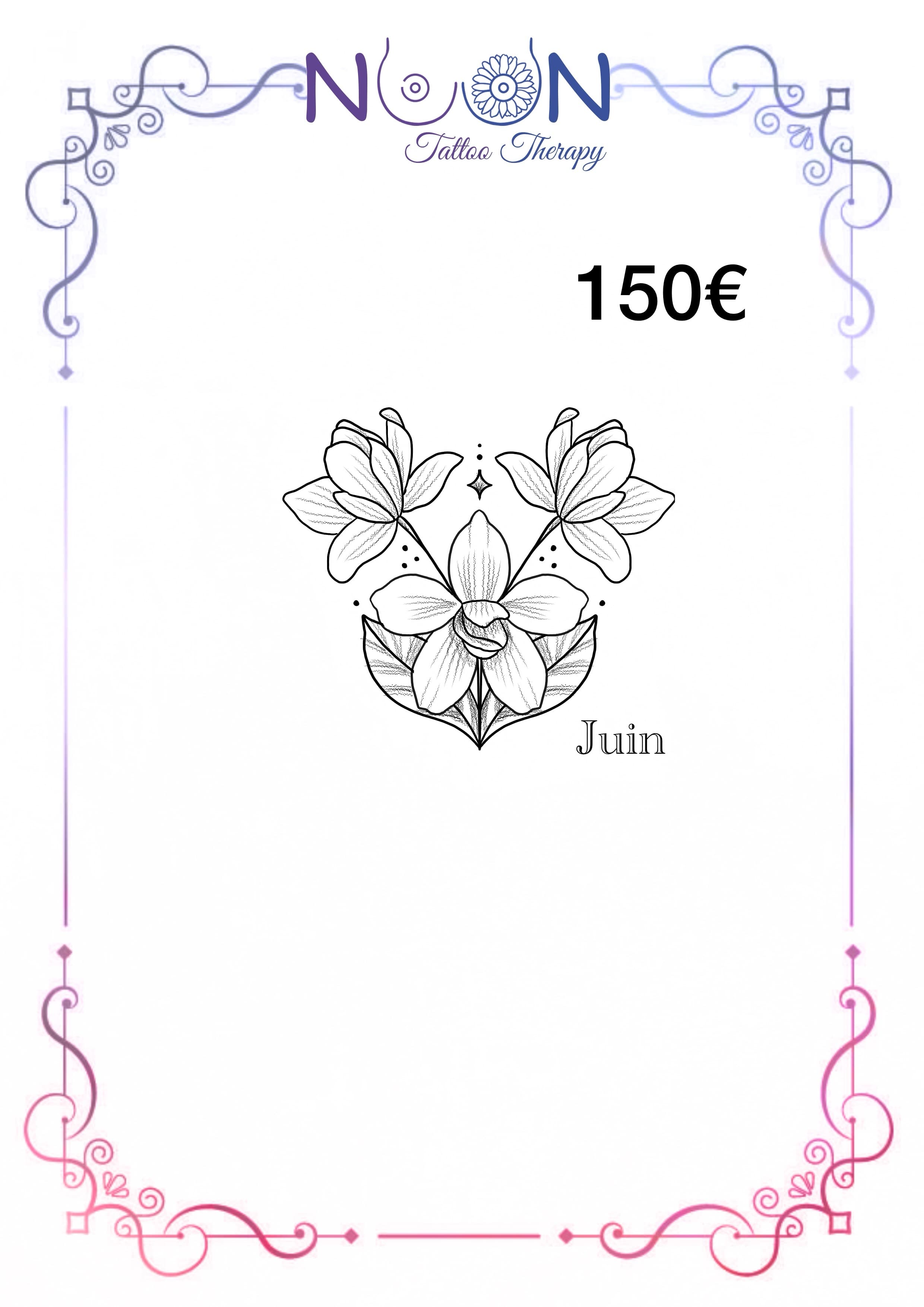 Juin floral, flash par Noon Tattoo Therapy