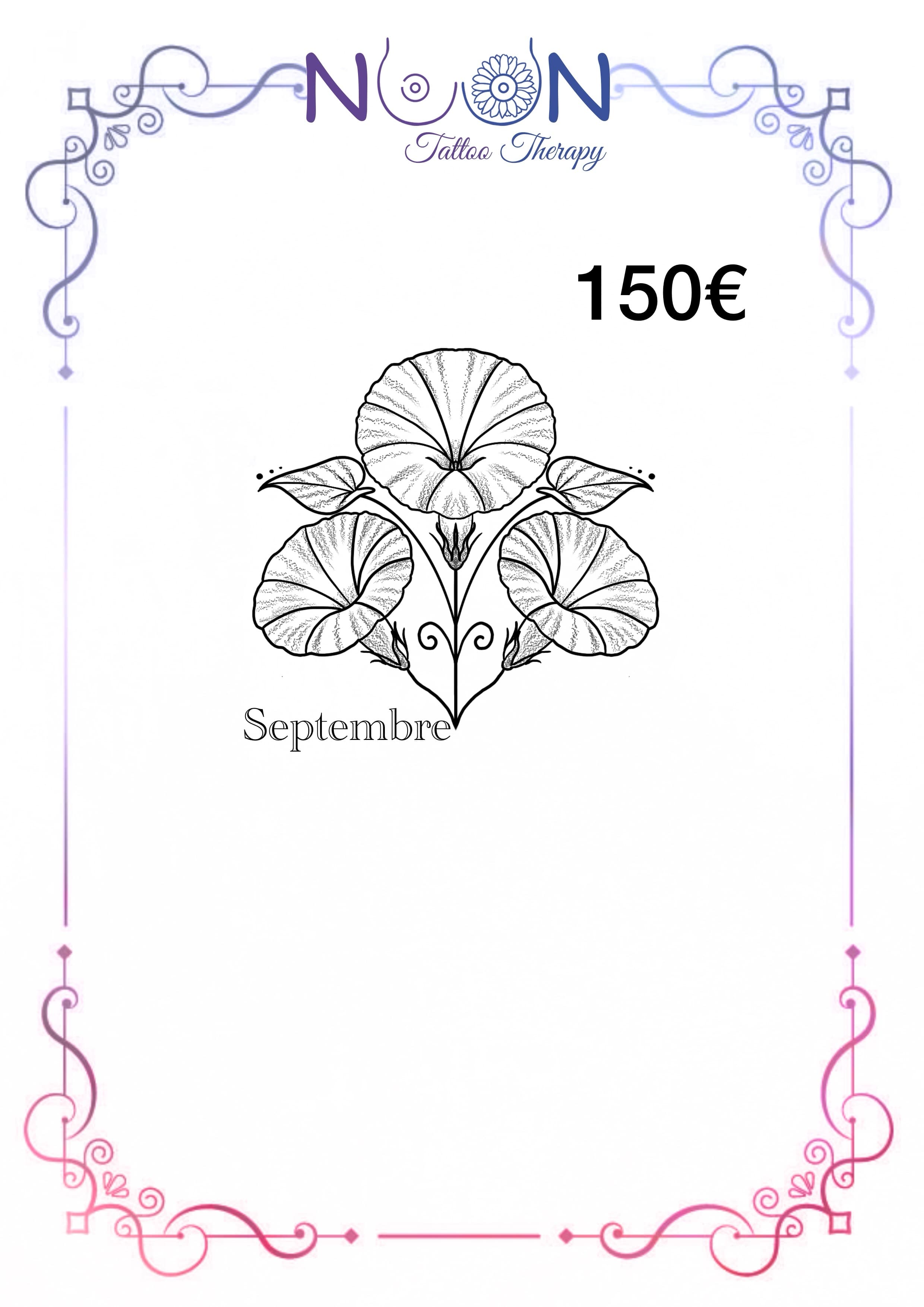 Septembre floral, flash par Noon Tattoo Therapy